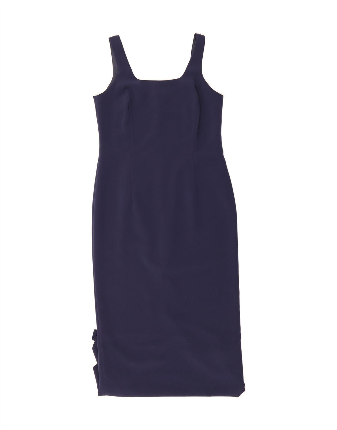VINTAGE Womens Sleeveless Sheath Dress UK 14 Medium Navy Blue Vintage Vintage and Second-Hand Vintage from Messina Hembry 