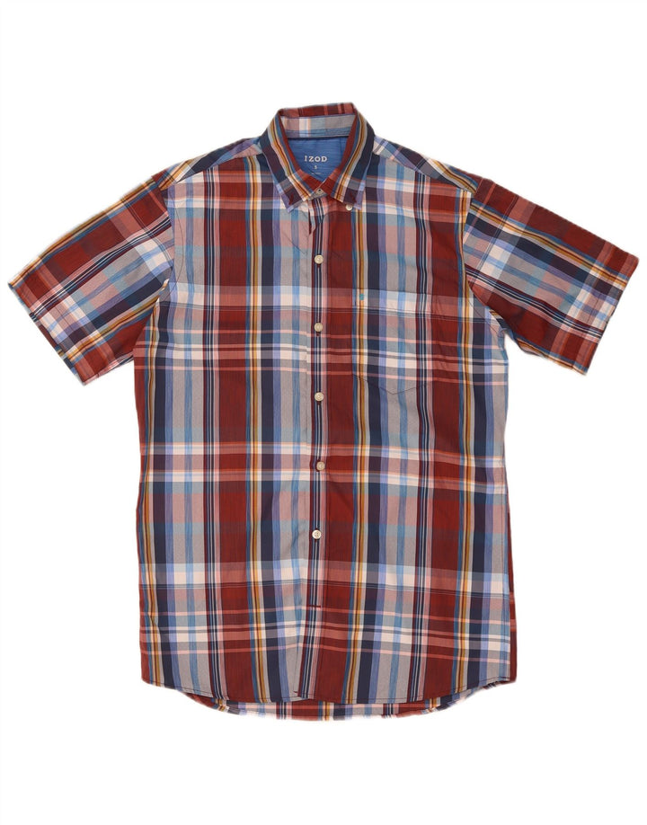 Izod Herren-Kurzarmhemd, klein, mehrfarbig, kariert, Polyester