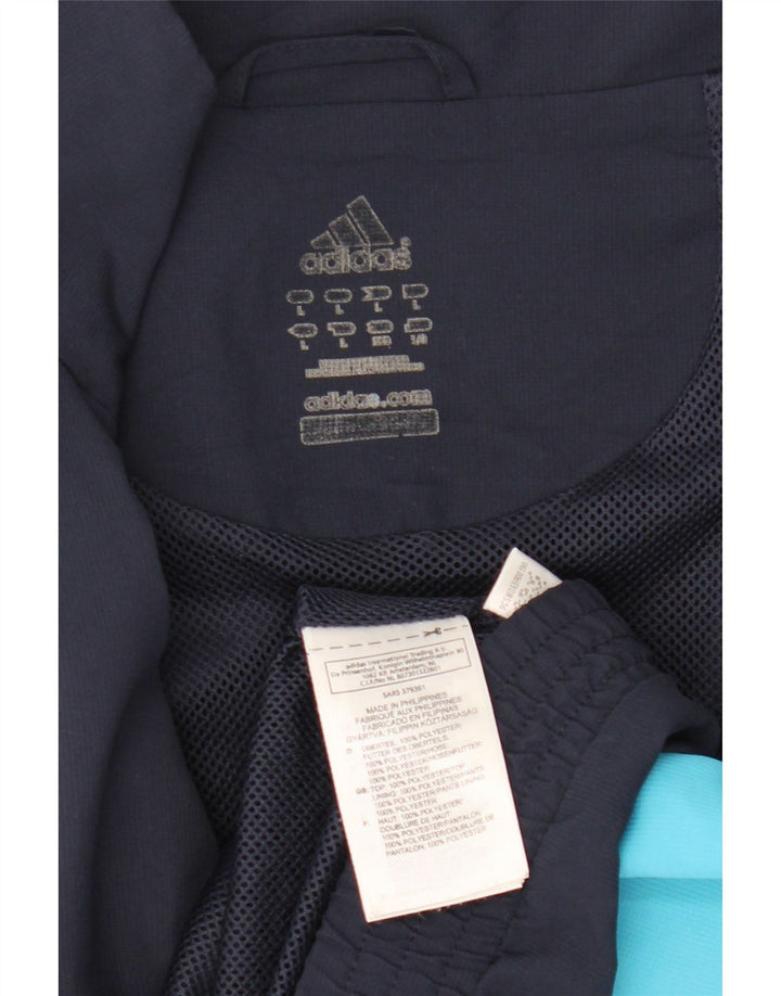 Adidas Herren Climalite-Trainingsanzug-Top-Jacke, groß, Marineblau, Farbblock