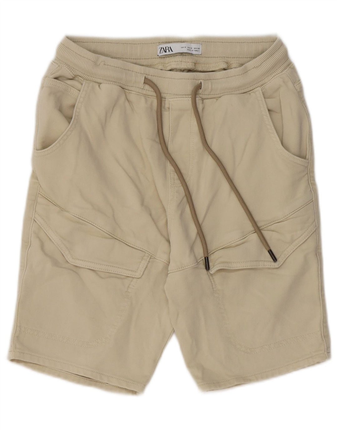 Zara Herren Cargo-Shorts, Größe S, W30, Beige, Baumwolle