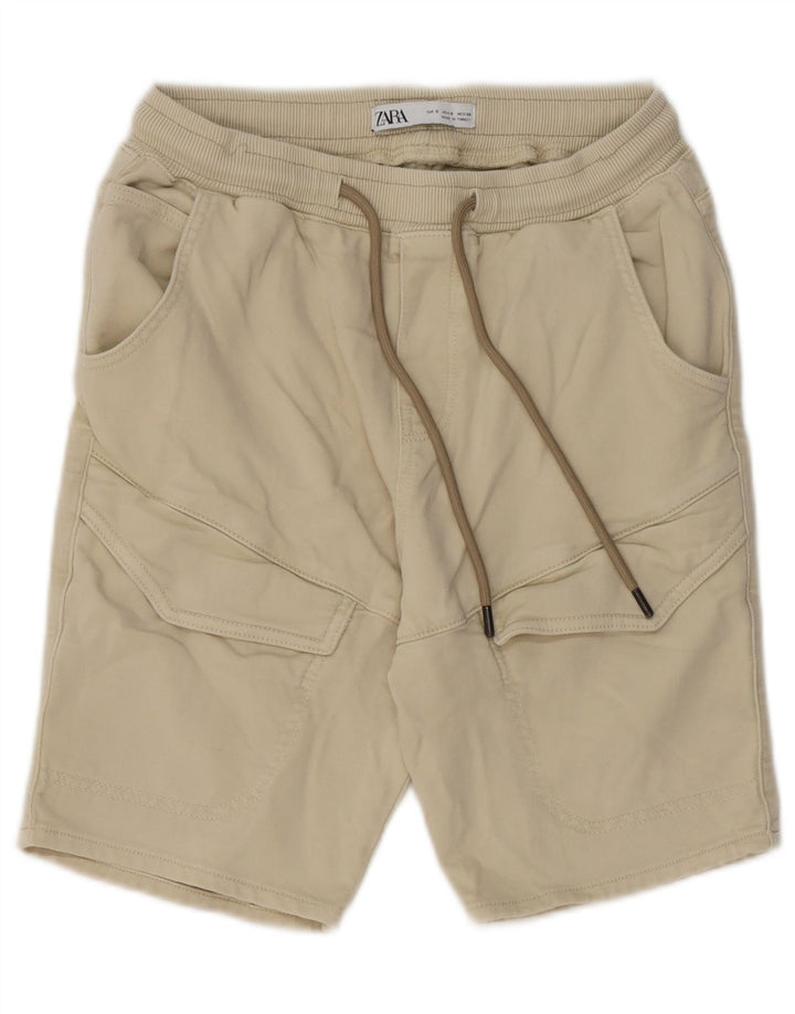 Zara Herren Cargo-Shorts, Größe S, W30, Beige, Baumwolle