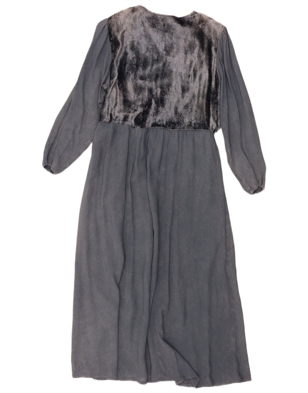 STELLA MODA Damen Langarm-Maxikleid UK 12 Mittelgrau