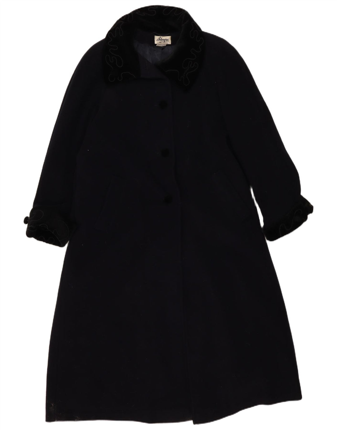 Admyra Damen Übergroßer Mantel UK 18 XL Marineblaue Wolle