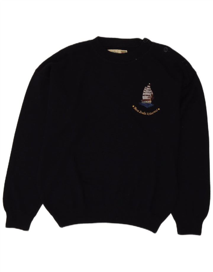 Armata Di Mare Herren-Pullover mit Rundhalsausschnitt, Größe L, Marineblau