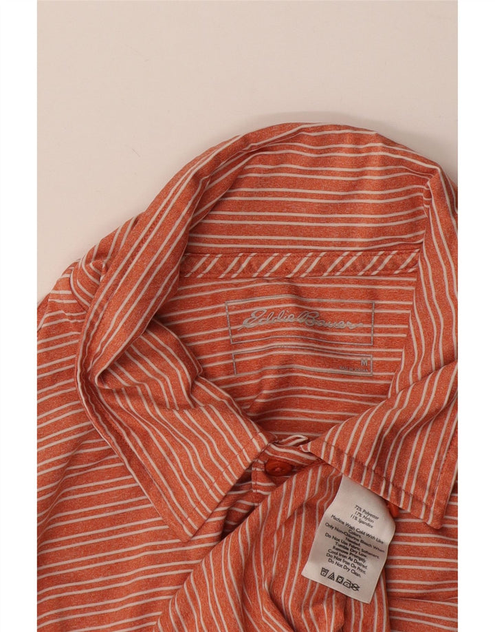 Eddie Bauer Herren-Poloshirt, mittelorange gestreift, Polyester