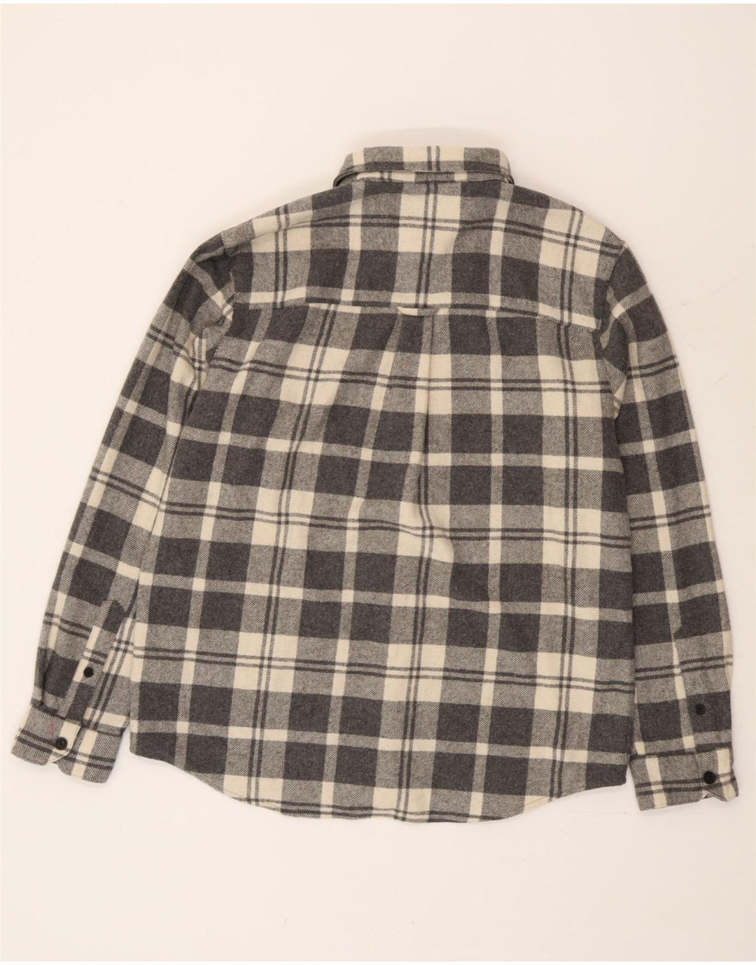Farah Herren-Overshirt-Hemd, große grau karierte Wolle