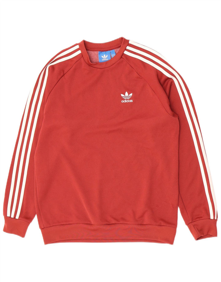 Adidas Herren Sweatshirt Pullover Mittelrotes Polyester