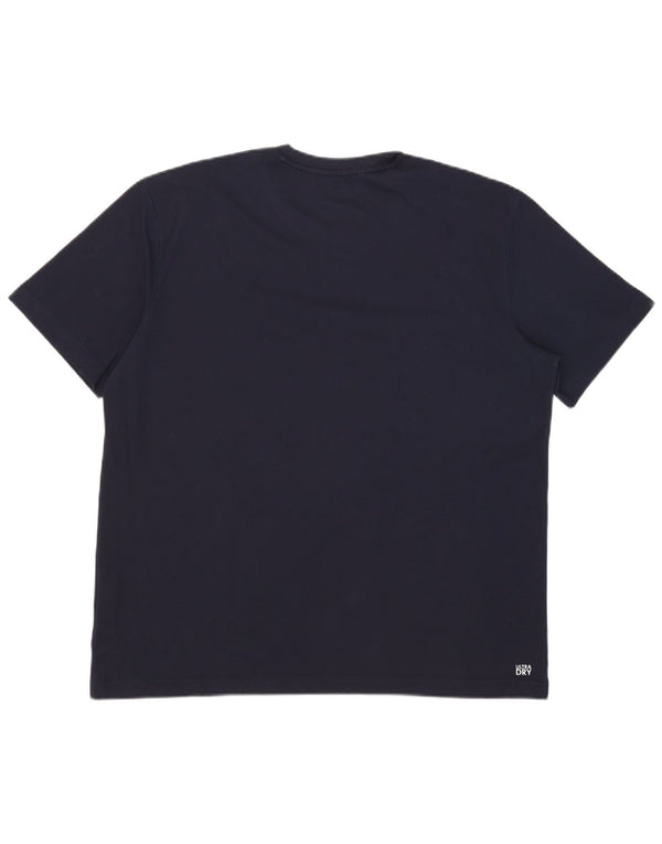 Lacoste Herren T-Shirt Top Größe 6 XL Marineblau Baumwolle