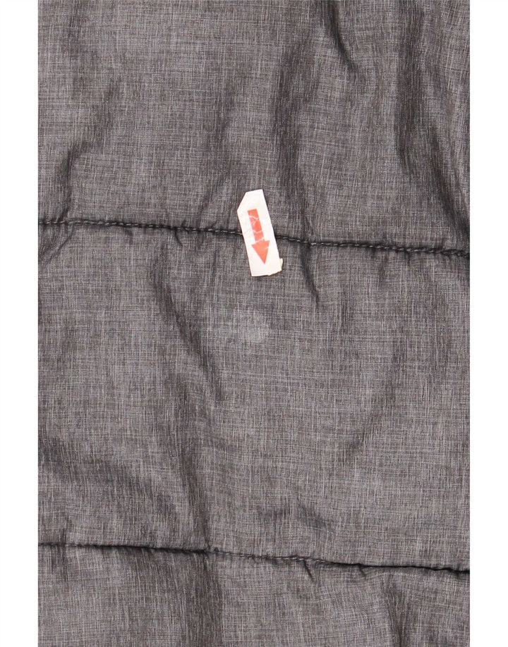 Ellesse wattierte Herrenjacke mit Kapuze, UK 40, groß, schwarzes Colourblock-Polyamid