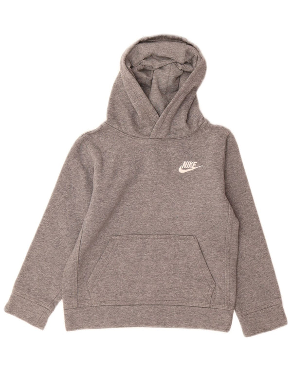 Nike Kapuzenpullover für Jungen, 6–7 Jahre, groß, grau gefleckte Baumwolle