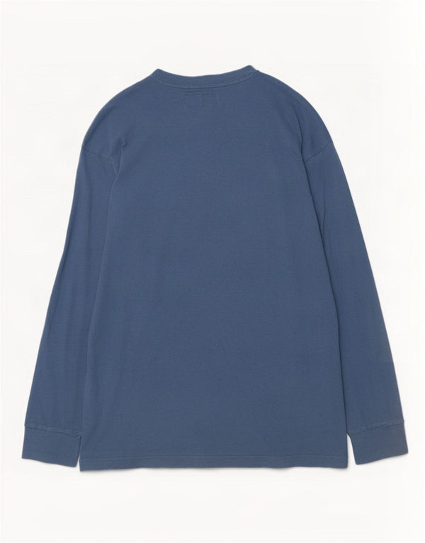 Abercrombie & Fitch Herren Grafik-Oberteil Langarm XL Blau Baumwolle