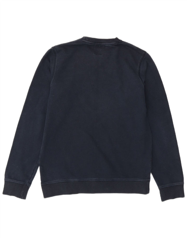 DICKIES Grafischer Herren-Sweatshirt-Pullover aus mittelblauer Baumwolle