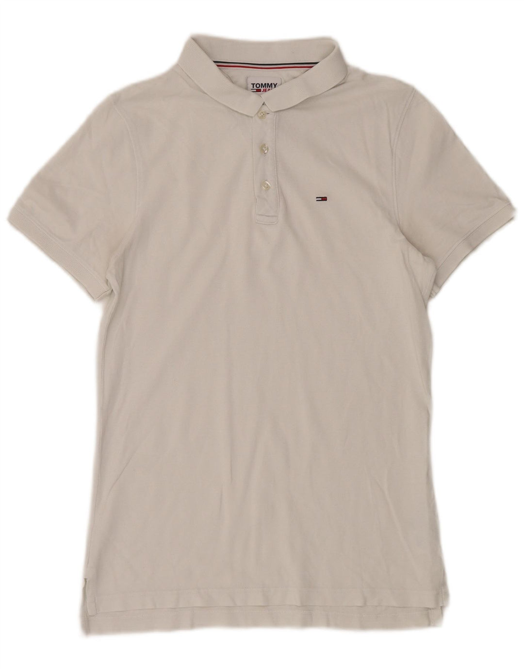Tommy Hilfiger Herren-Poloshirt, mittelweiße Baumwolle