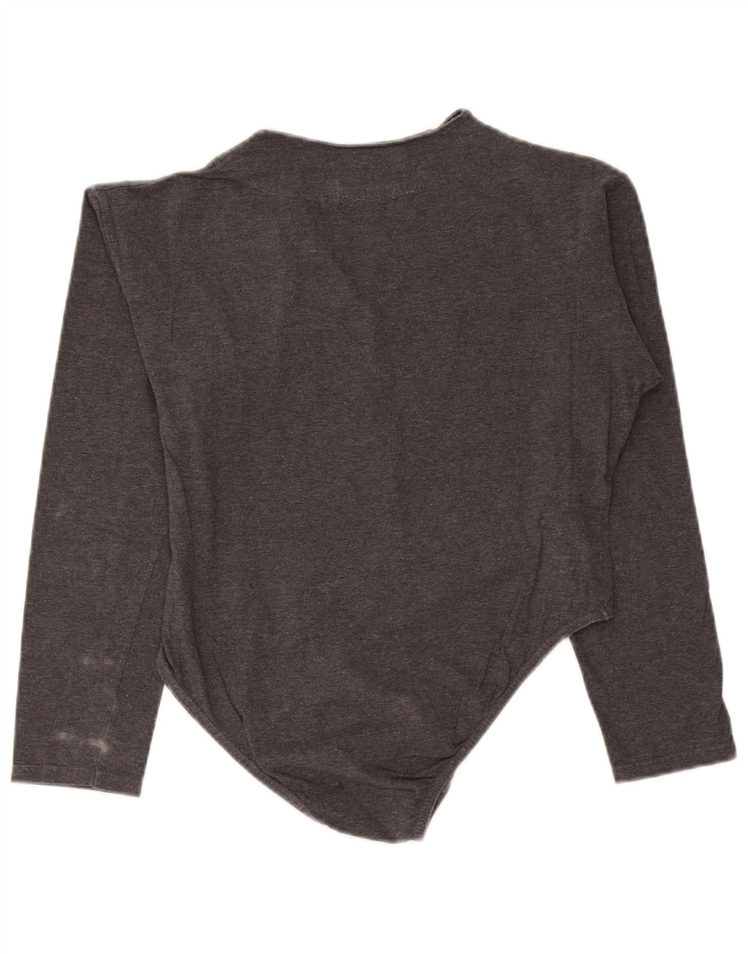 Vintage Damen Body UK 12 Mittelgraue Baumwolle