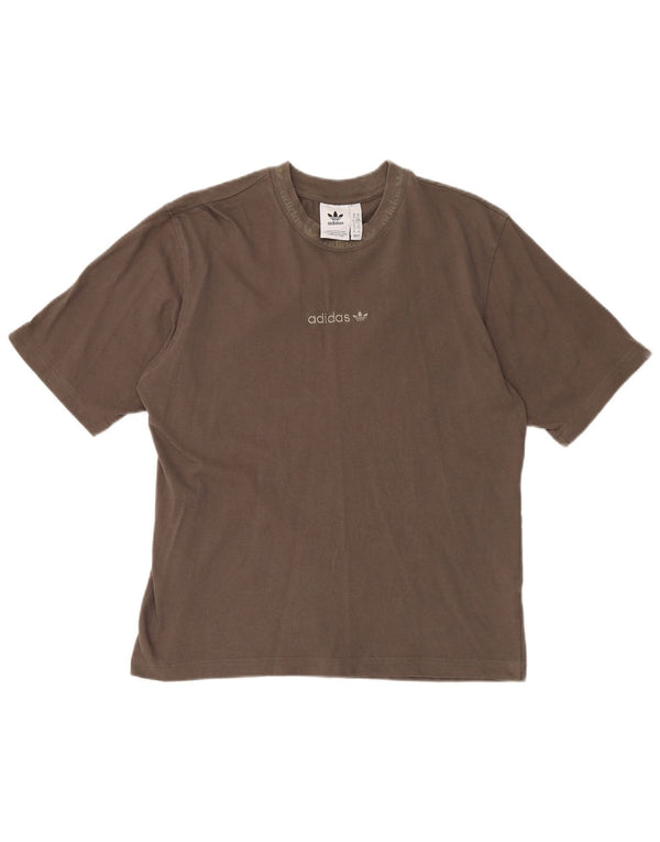 Adidas Herren T-Shirt Top XS Braun Baumwolle