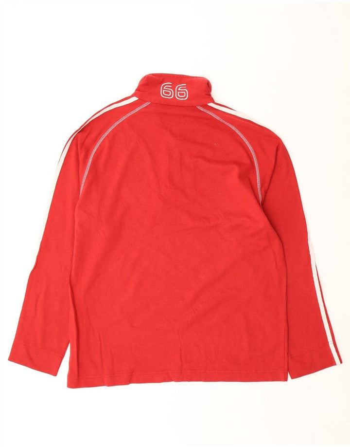 SERGIO TACCHINI Herren-Trainingsanzug-Oberteil mit grafischem Reißverschluss und Rundhalsausschnitt, Größe L, Rot