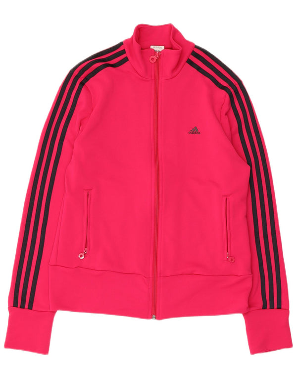 Adidas Damen Trainingsanzug Top Jacke UK 16 Large Pink Polyester