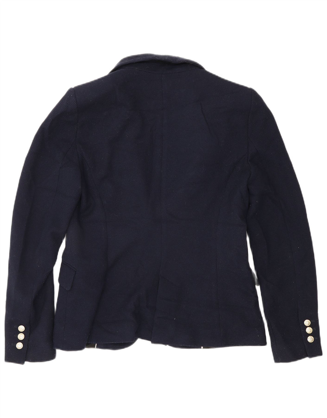 Zara Damen 1-Knopf-Blazer-Jacke, UK 14, groß, marineblau, Polyester
