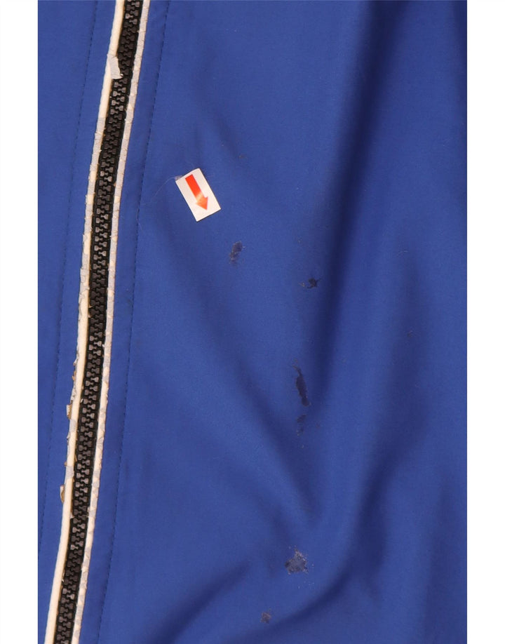 ASICS Herren-Trainingsanzug-Top-Jacke XL, blaues Colourblock-Polyester