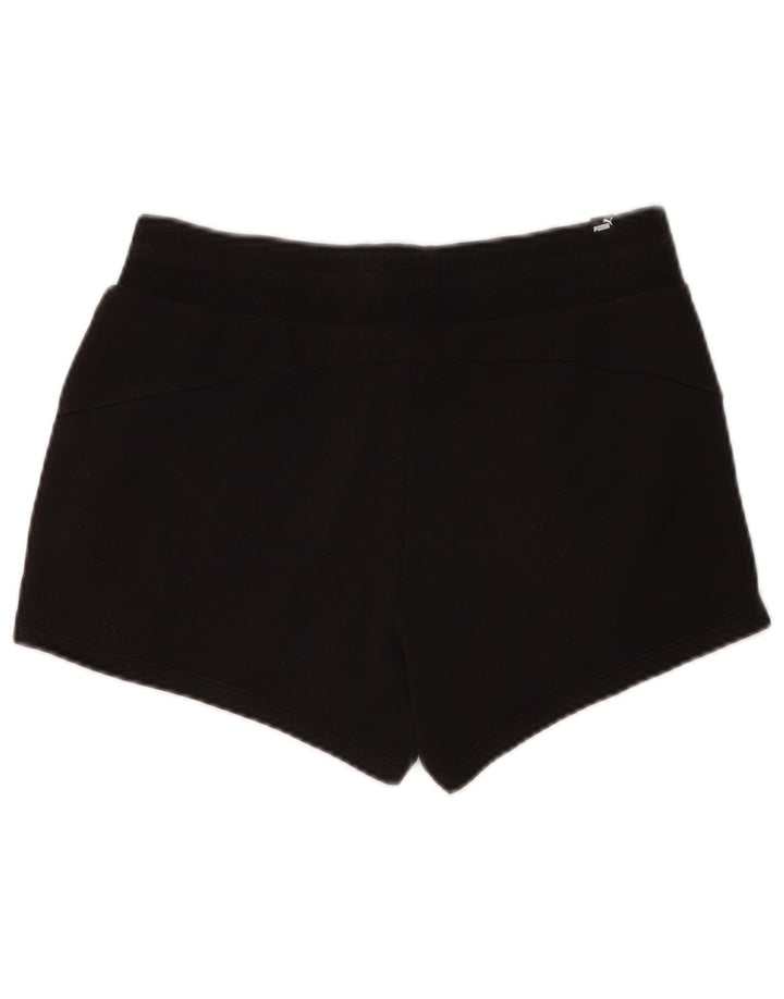 Puma Damen Sportshorts UK 12 Medium Schwarz Baumwolle