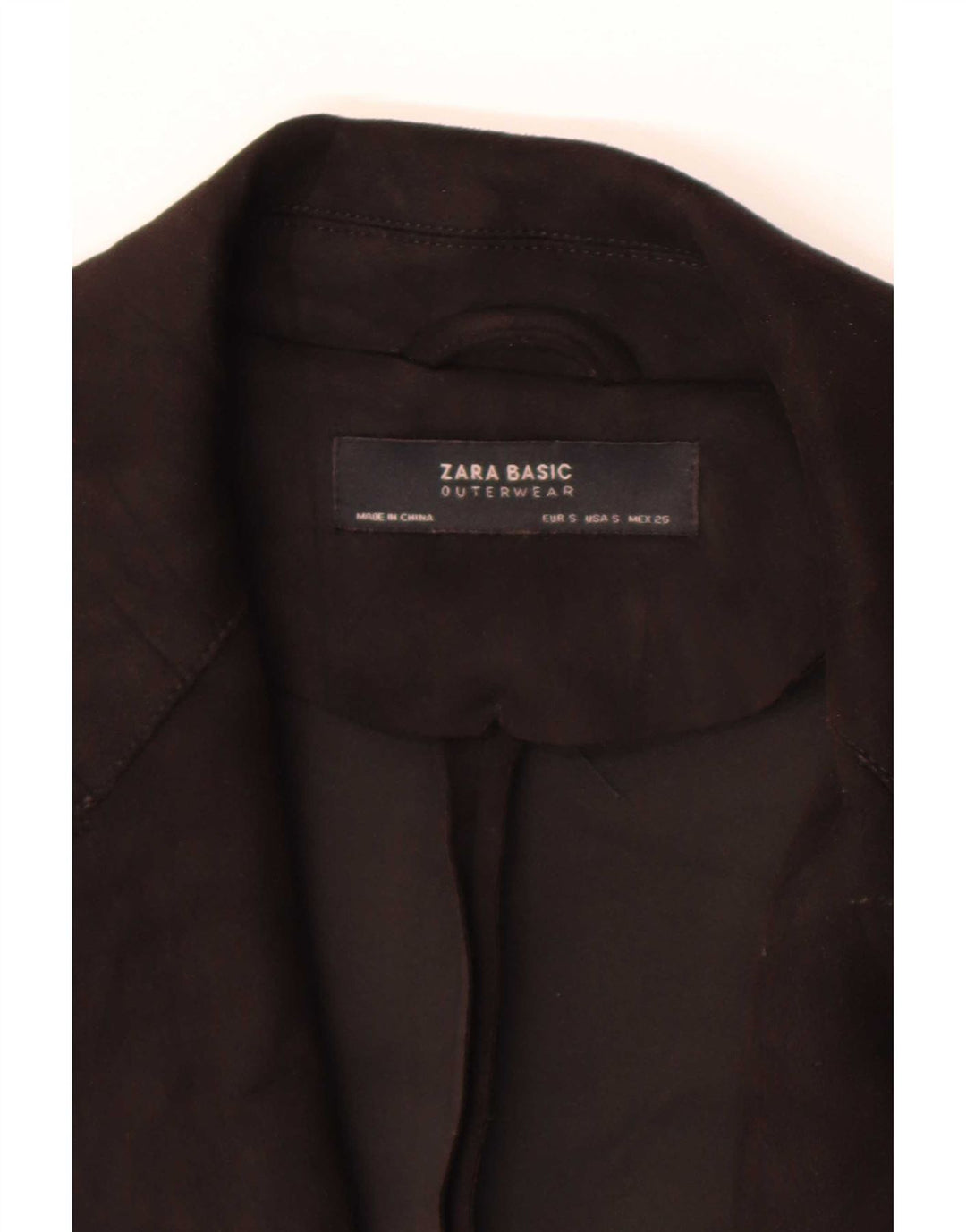 Zara Damen Mantel UK 10 Small Schwarz