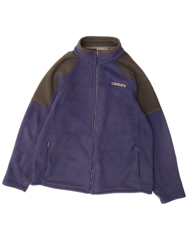 TOG 24 Herren Fleecejacke UK 44 2XL Blaues Colourblock-Polyester