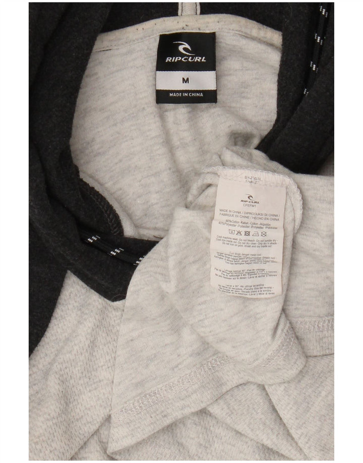 Rip Curl Herren-Kapuzenoberteil mit langen Ärmeln, mittelgraue Colourblock-Baumwolle