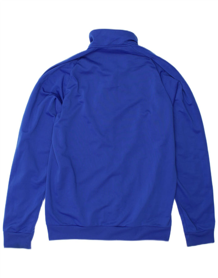 ADIDAS Herren-Trainingsanzug-Top-Jacke aus mittelblauem Polyester