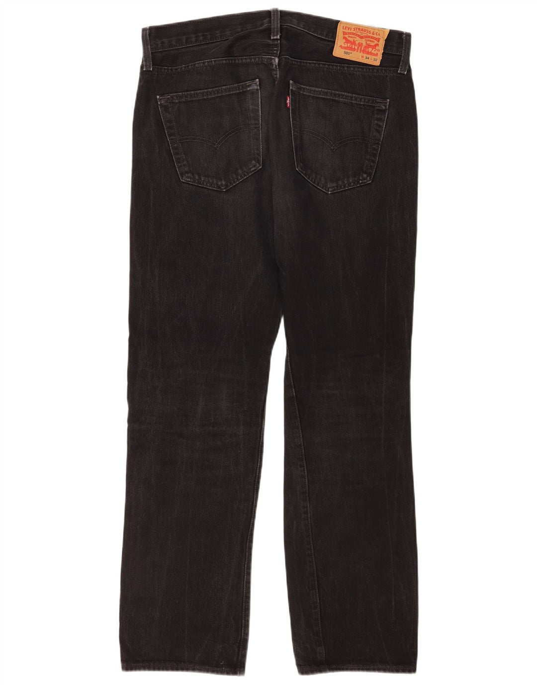Levi's Herren 501 Straight Jeans W34 L32 Schwarze Baumwolle