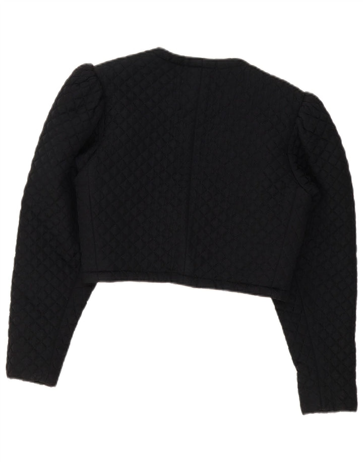 Vintage Damen Crop Bolero Jacke UK 8 Small Schwarz