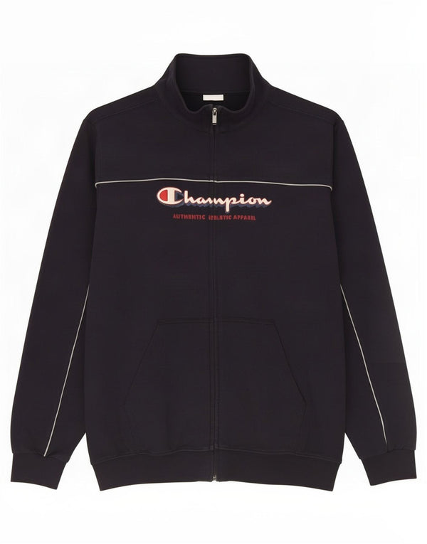 Champion Boys Graphic Tracksuit Top Jacket 13-14 Years XL Navy Blue Cotton