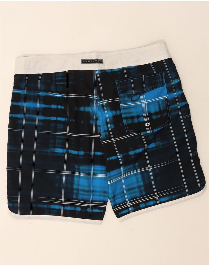 Oakley Herren-Badeshorts XL, marineblau, kariert, Polyester