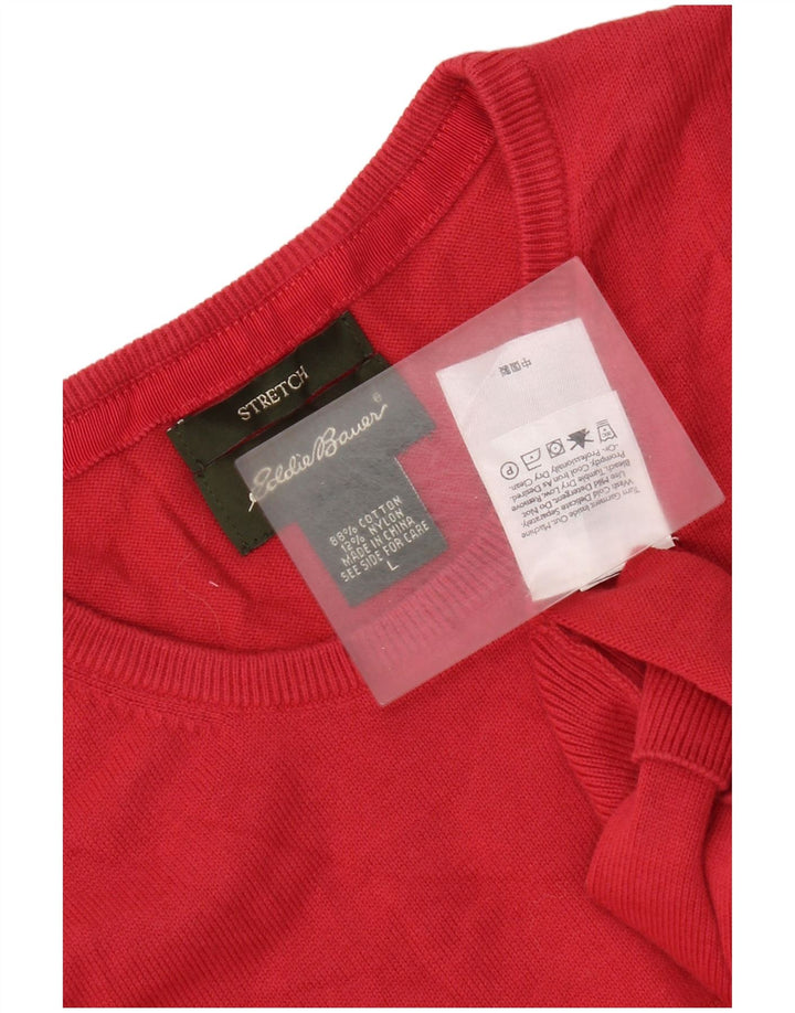 Eddie Bauer Damen Weste Tank Top UK 14 Große rote Baumwolle