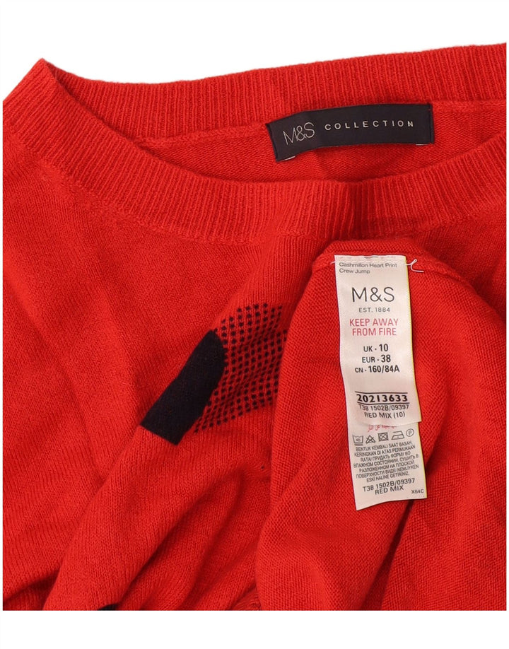 Marks & Spencer Damen-Pullover mit U-Boot-Ausschnitt, Gr. 10, Orange