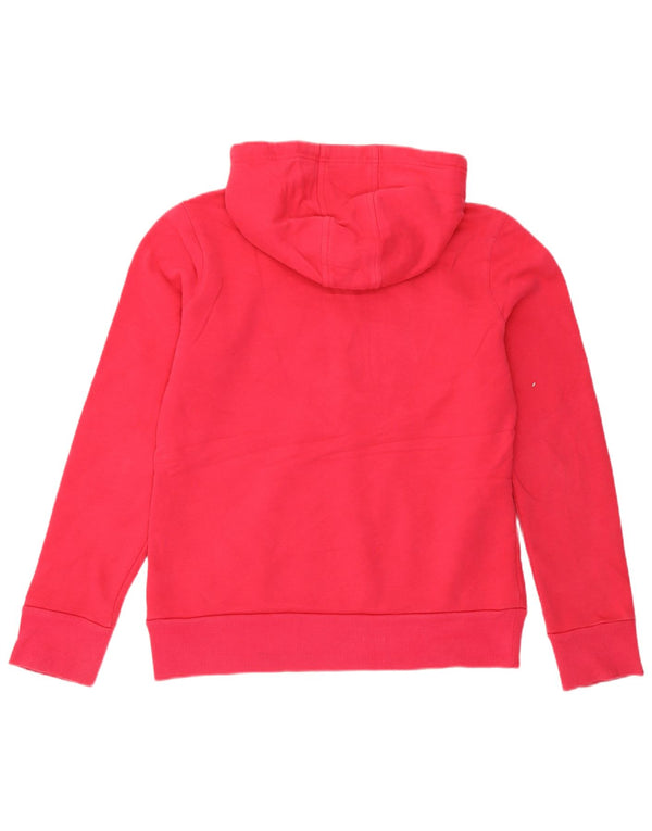 Adidas Damen Graphic Hoodie Pullover UK 12/14 Mittelrosa Baumwolle