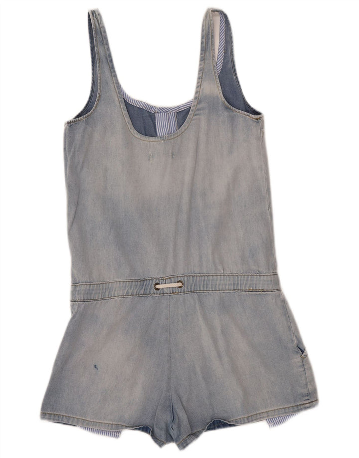 Roxy Womens Denim Playsuit UK 6 XS Blaue Baumwolle
