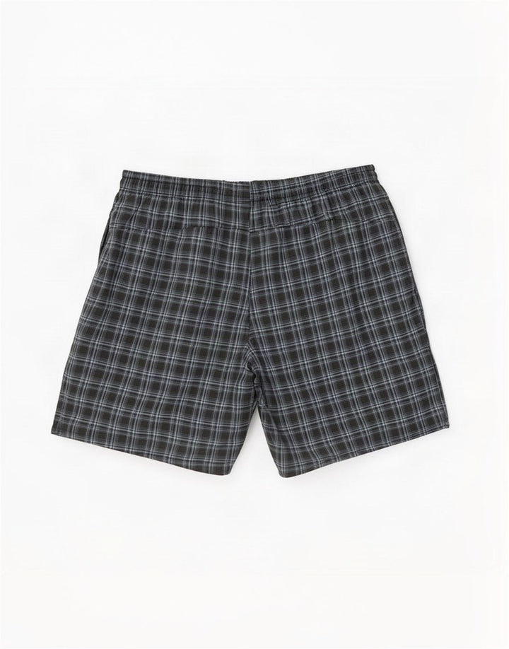 Adidas Herren-Badeshorts, groß, grau kariert, Polyester