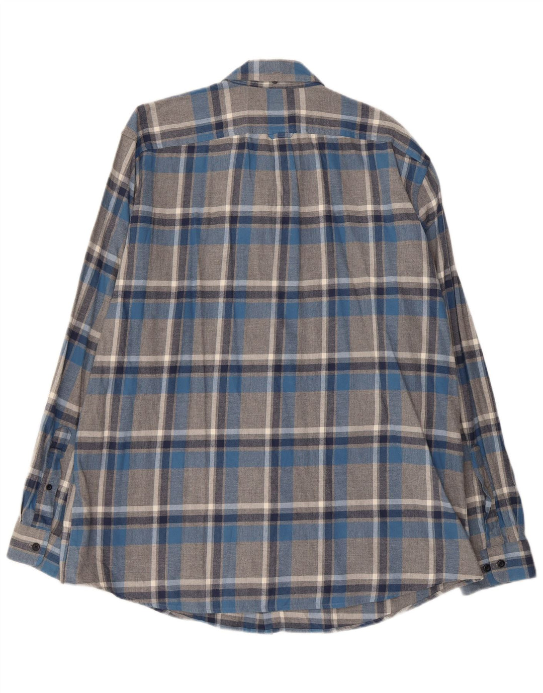 L.L.Bean Herren-Flanellhemd XL, grau kariert, Baumwolle