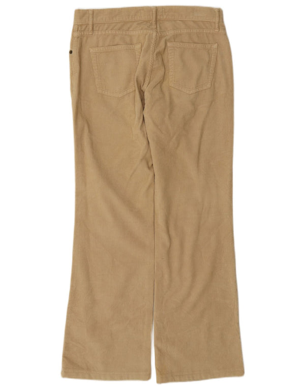 Benetton Damen Bootcut-Cordhose IT 42 Medium W30 L30 Beige Baumwolle