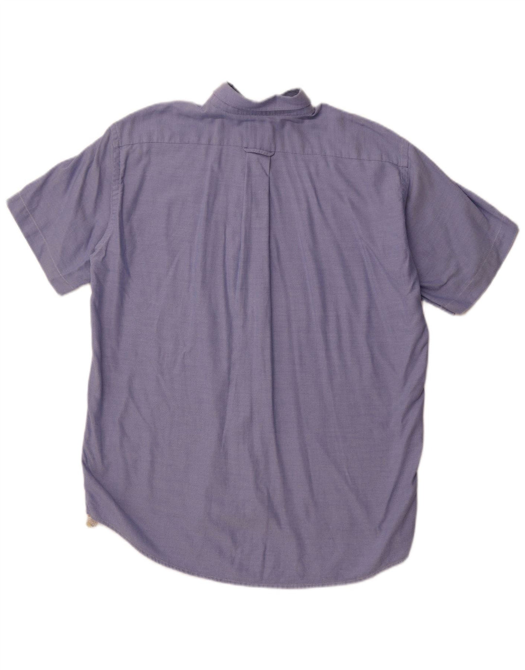 LACOSTE Herren-Kurzarmhemd, Größe 41, große blaue Baumwolle