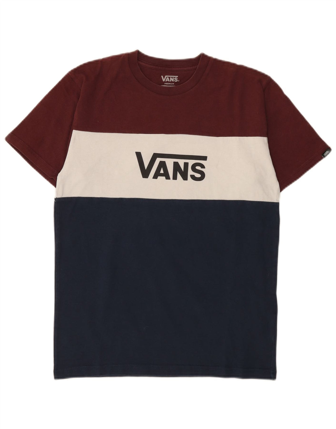 Vans Herren-T-Shirt mit Grafik, Größe S, mehrfarbig, Colourblock-Baumwolle