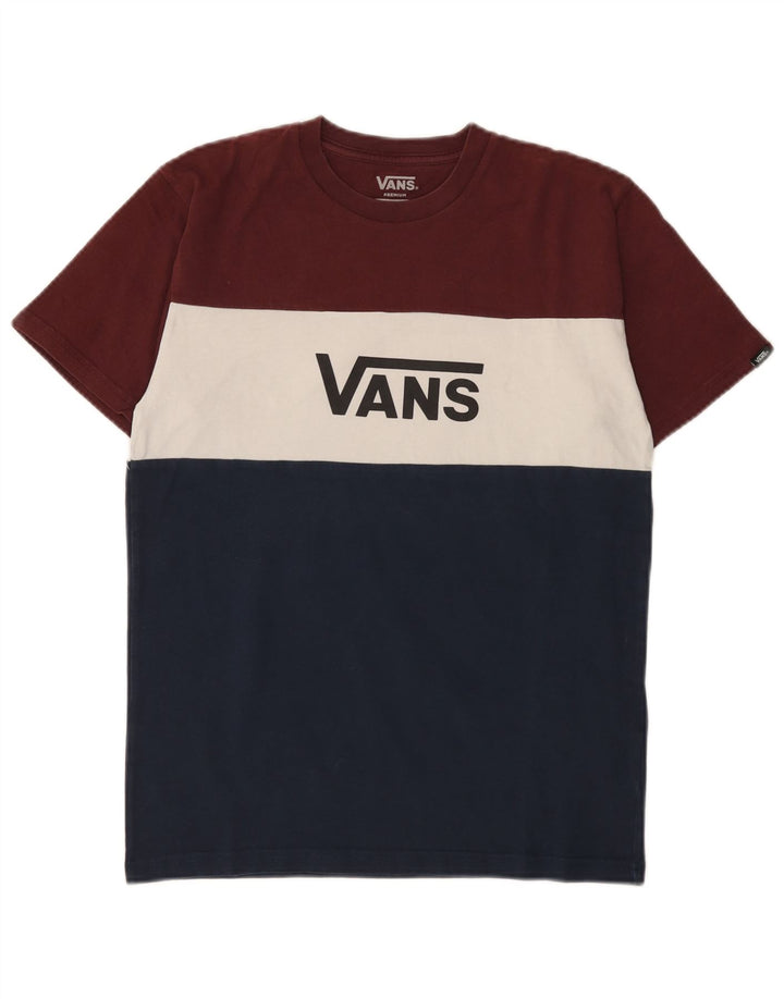 Vans Herren-T-Shirt mit Grafik, Größe S, mehrfarbig, Colourblock-Baumwolle