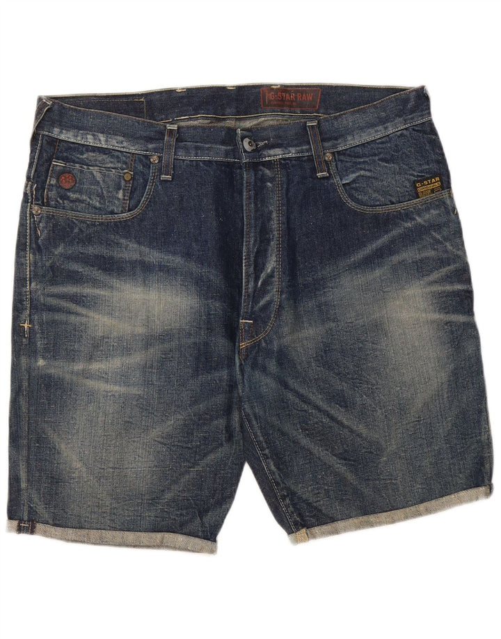 G-Star Herren Jeansshorts W34 Große blaue Baumwolle
