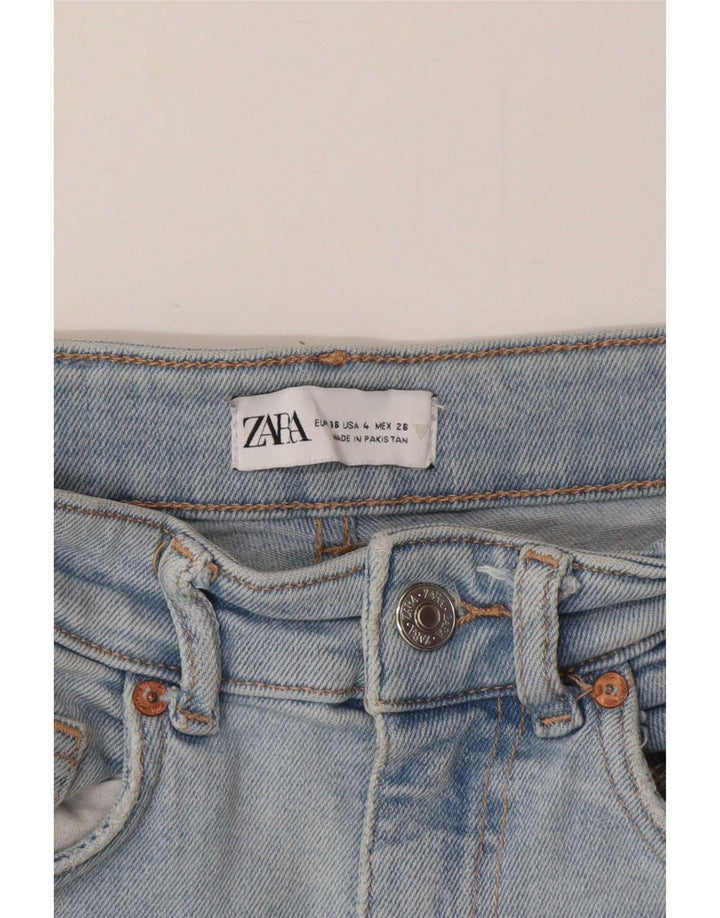 Zara Damen Jeansshorts EU 36 XS W26 Blau