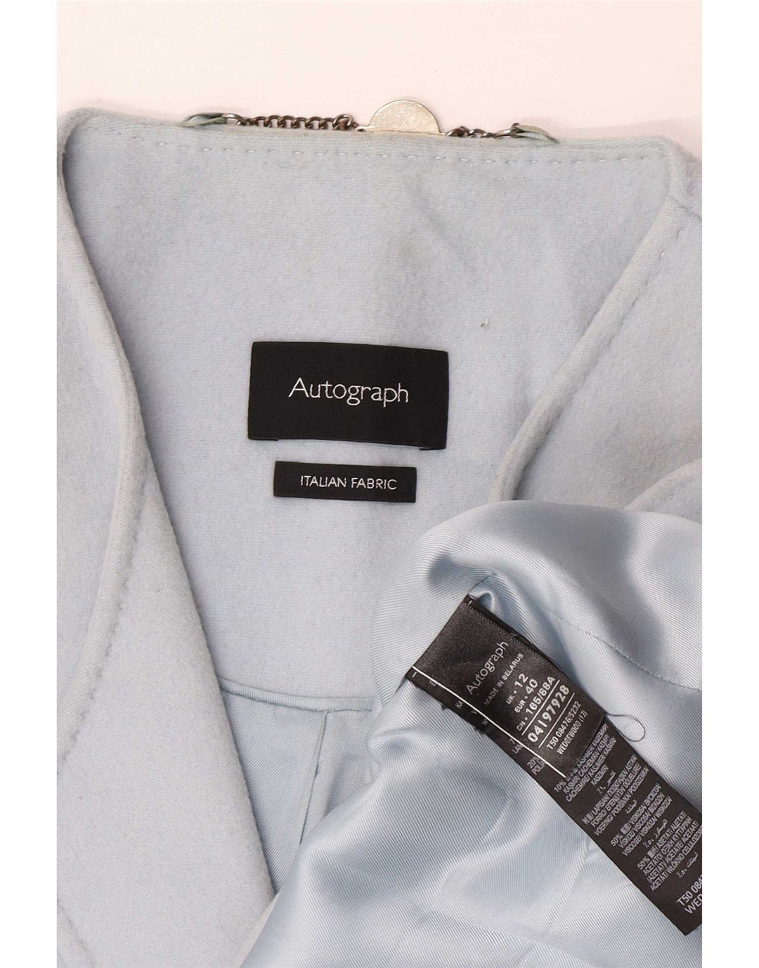 Marks & Spencer Damen Autograph Mantel UK 12 Mittelblau Klassisch