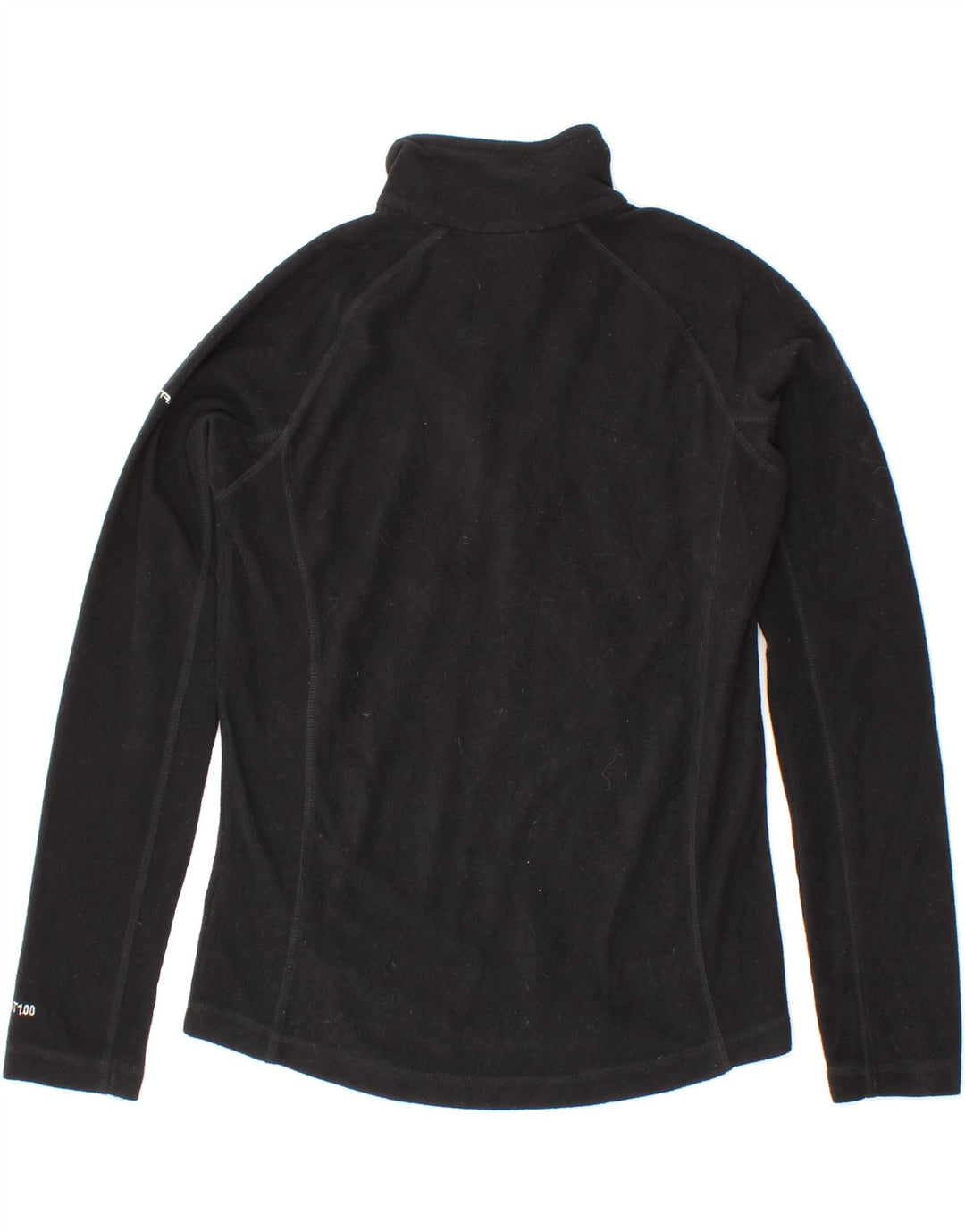 TRESPASS Womens Zip Neck Fleece Jumper UK 10 Small  Black Polyester Vintage Trespass and Second-Hand Trespass from Messina Hembry 
