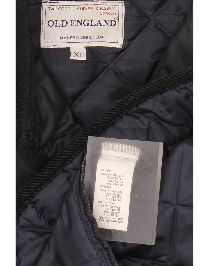 Old England Herren Steppjacke UK 42 XL Marineblau Polyester