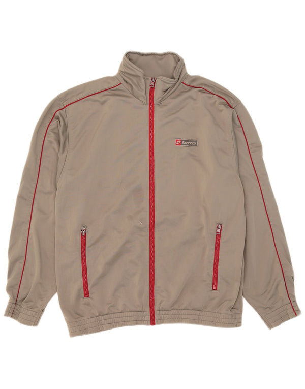 Lotto Herren-Trainingsanzug-Top-Jacke, UK 40/42, großes graues Polyester