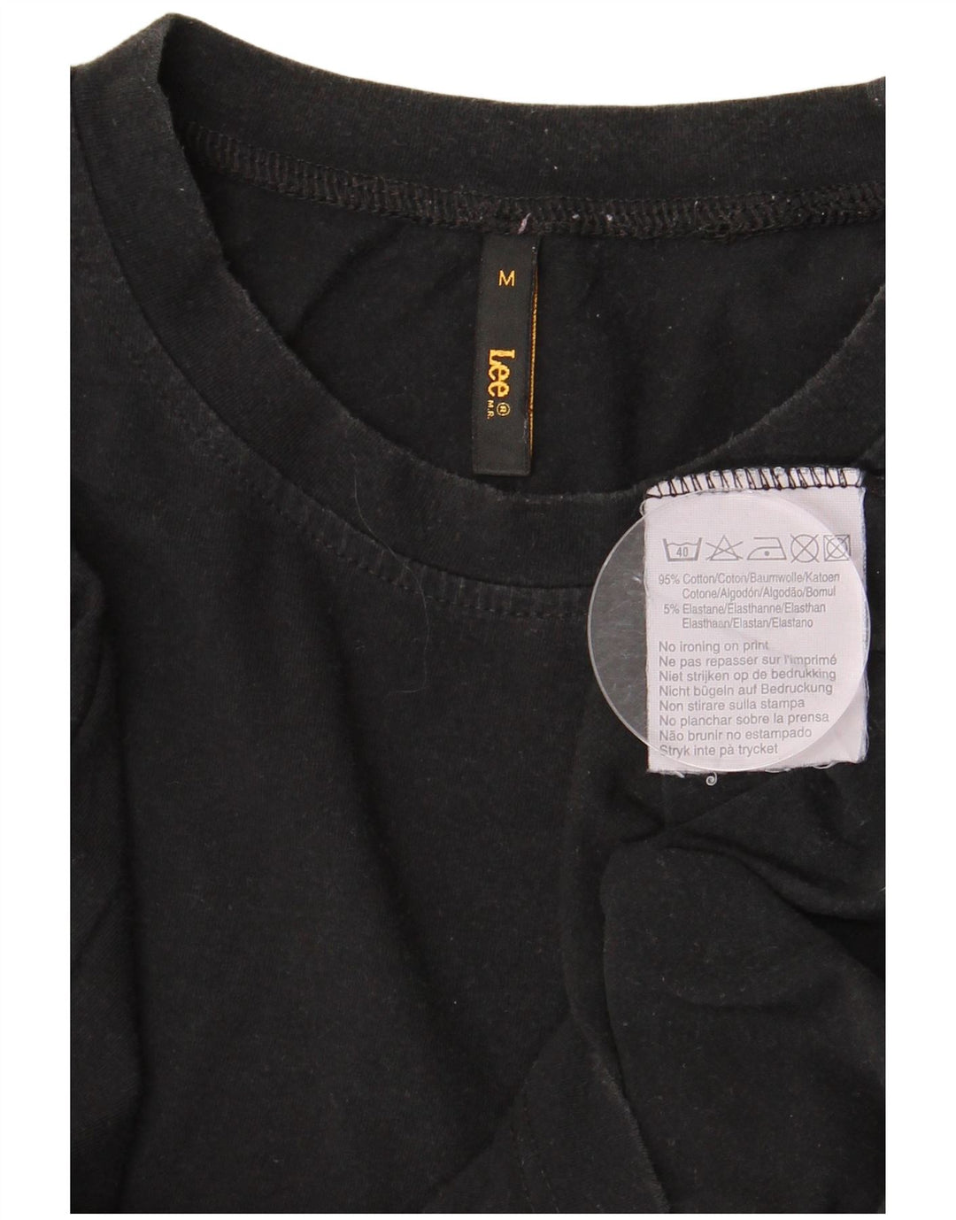 LEE Herren-Top, langärmelig, mittelschwarz, Baumwolle