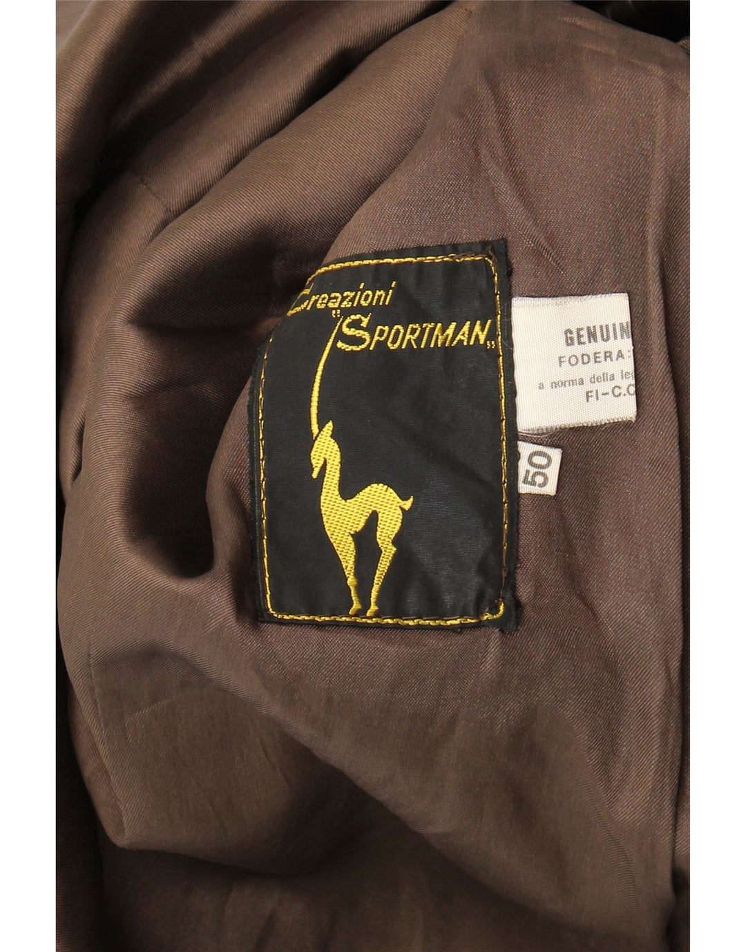 VINTAGE Herren Ledermantel IT 50 Großes braunes Leder